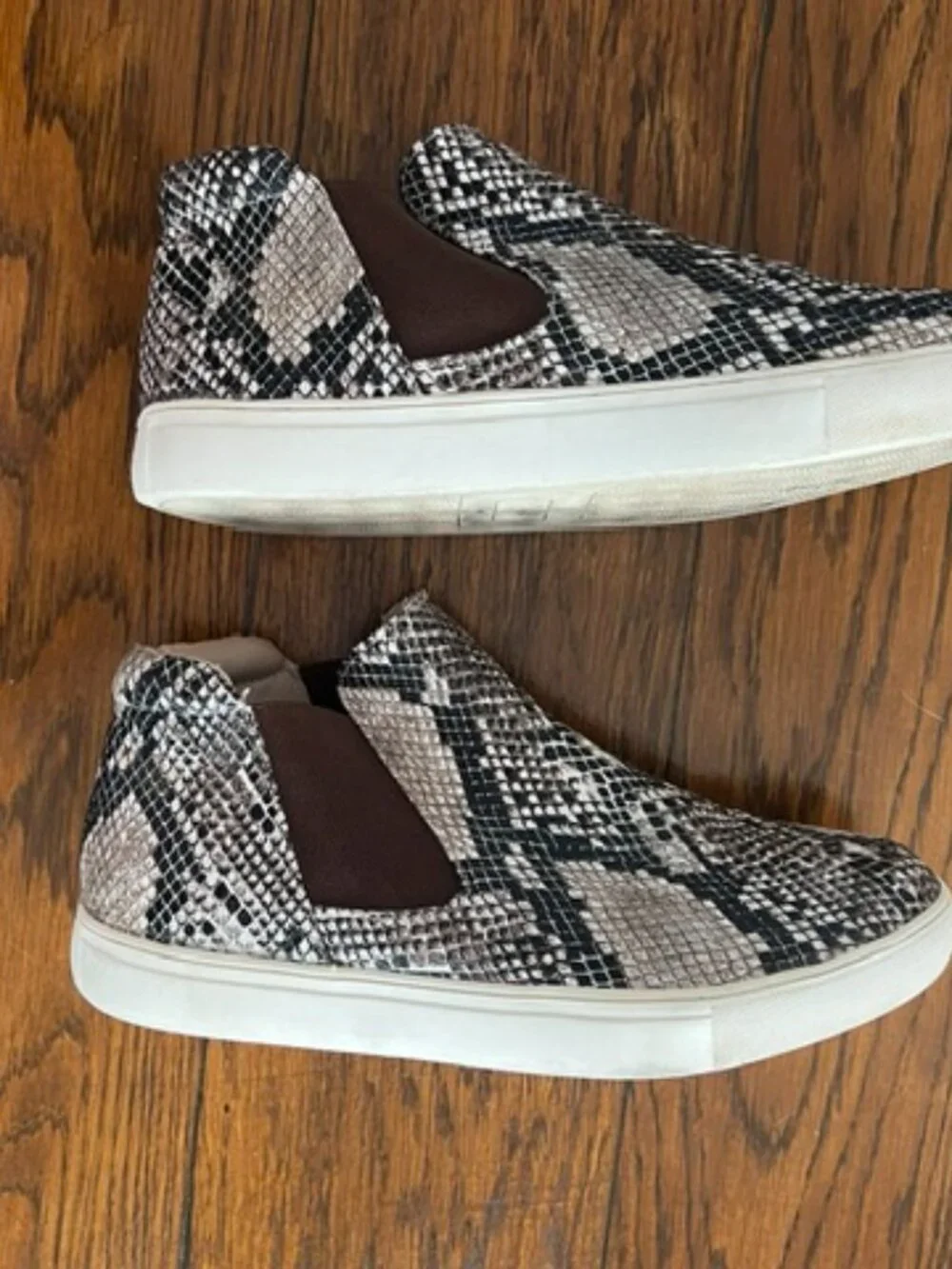 Women's Slip-On Sneakers, Harlan, Snake-Print, Size 10, Brown/Cream, Ex Cond!